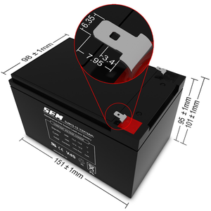 Batteri / Akkumulator - 12V/12Ah (151x101x98)