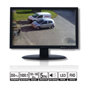 CCTV-Videomonitor, 21,5 - VGA-IN, BNC-IN, HDMI-IN, DVI-IN