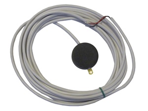 Gul alarm LED - 12 VDC, 3 Meters kabel (Med knapp)