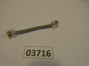 RJ-12 6/6, 10 cm kabel